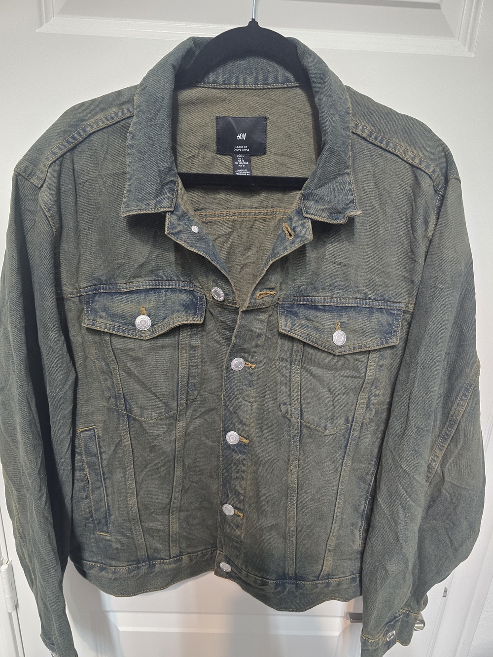 H&M Olive Green Men’s Denim Jacket